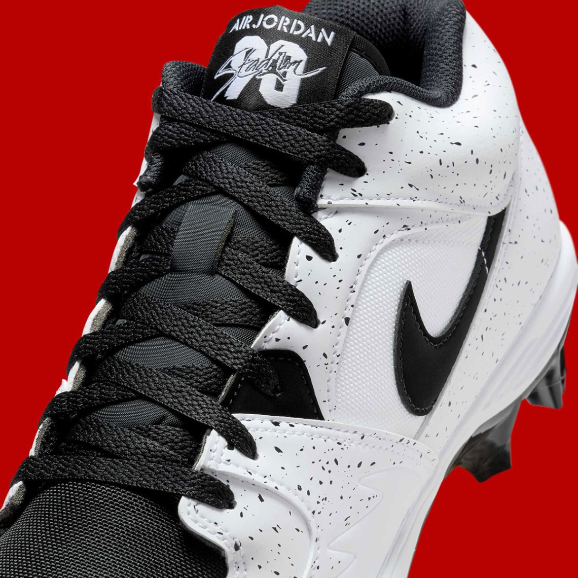 Nike Air Jordan Stadium 90 Cleats White Black Speckled Oreo 10.5 HQ0210-100 Nike Air Jordan Jordan Stadium 90 Cleat White Black HQ0210  main image 3