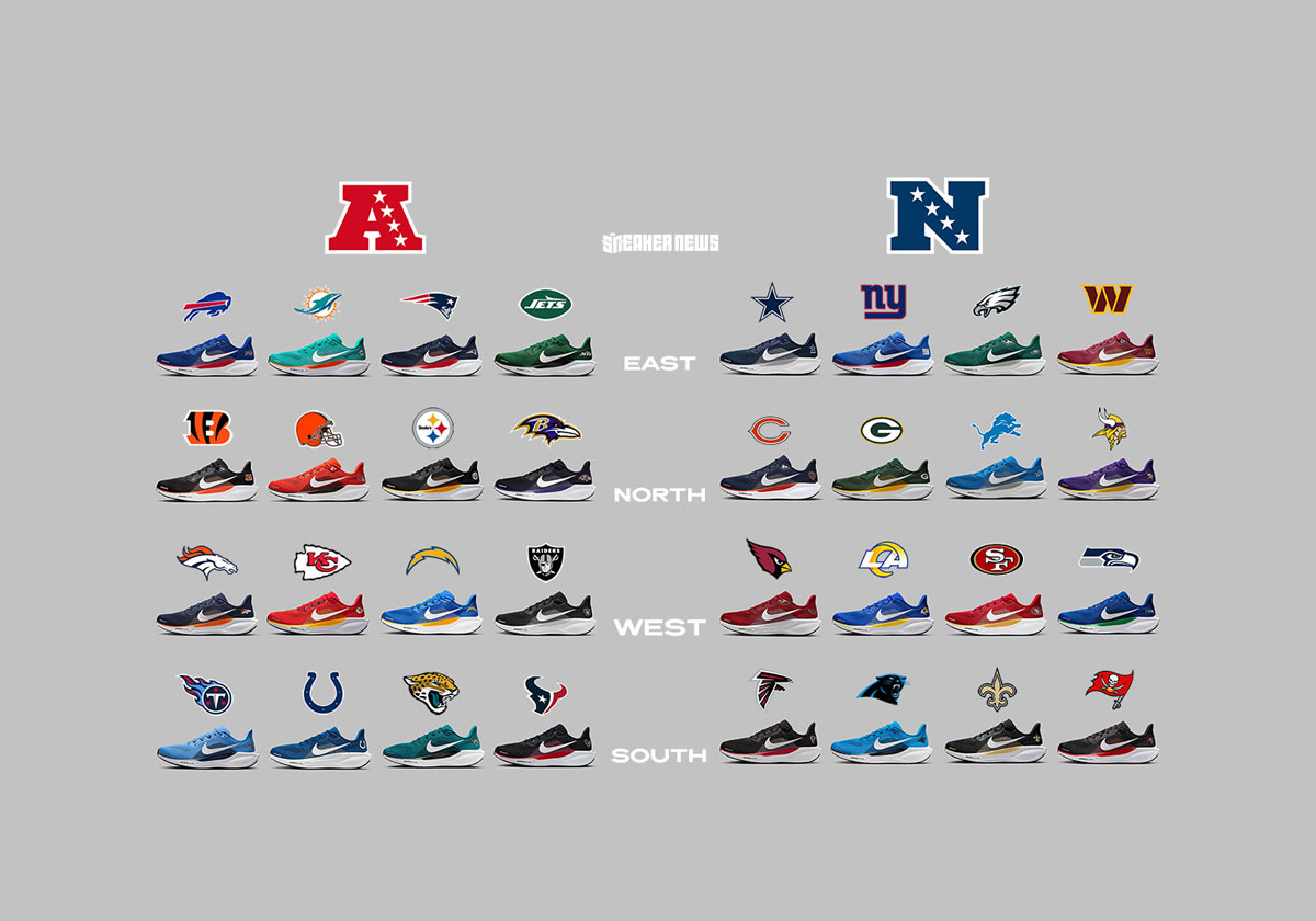 All 32 NFL Teams Get A Nike Pegasus 41 On September 4th
