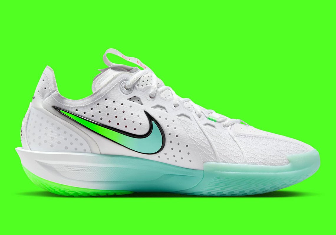 Nike Zoom GT Cut 3 Shoes Mens Size 9 White Mint Low Basketball DV2913-107 Nike G.T. Cut 3 EP  main image 4