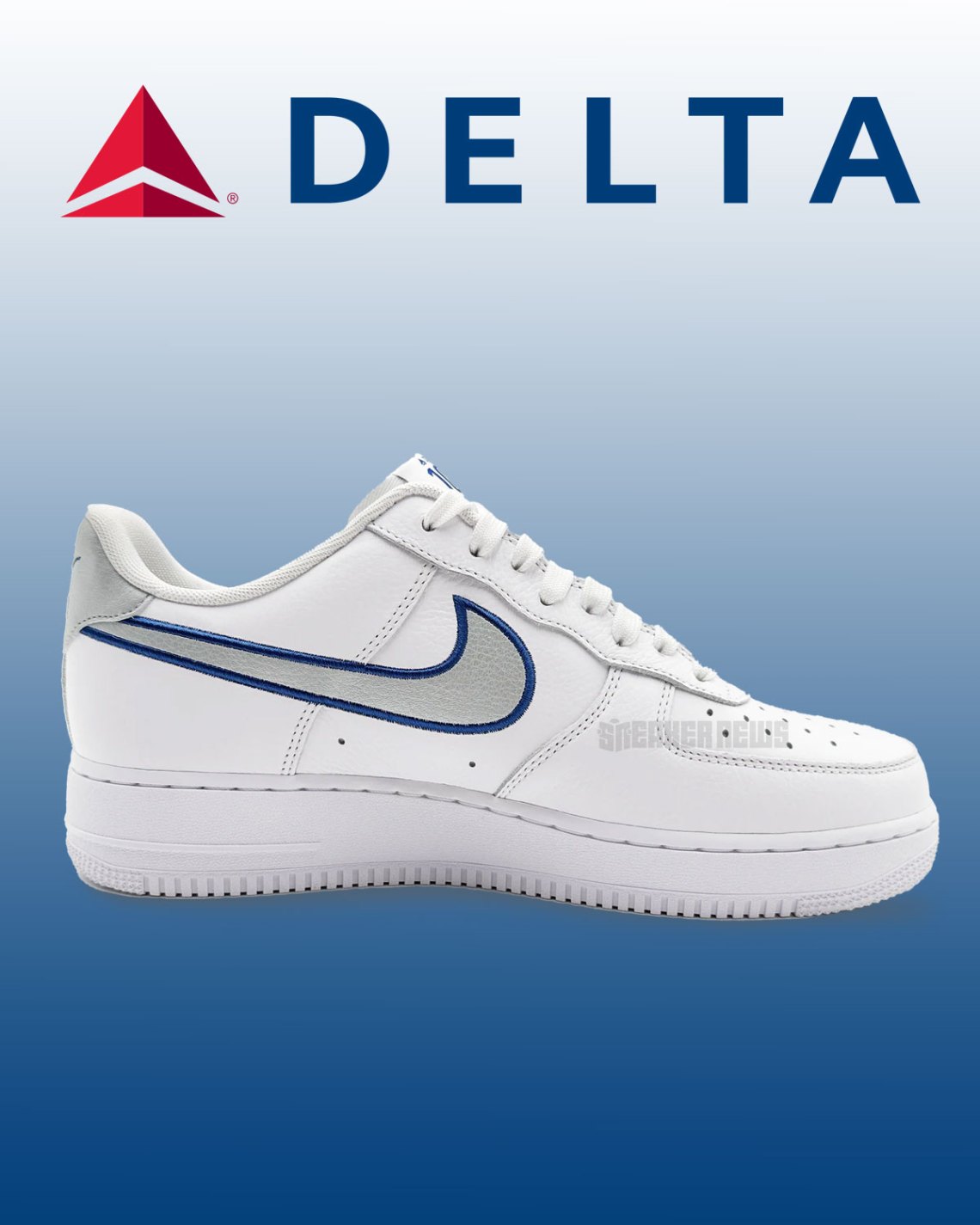 Nike Delta Air Lines Centennial Swoosh Widget Sneaker Collab New In Box Nike Delta Air Force 1 Detailed Images 2025 | SneakerNews.com main image 3