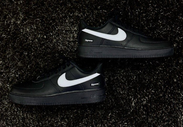 Supreme Nike Air Force 1 Black White CU9225-002  display picture 1