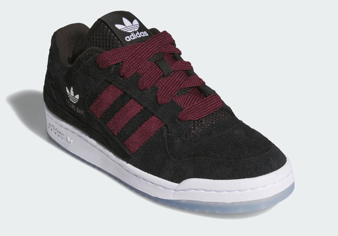 New Adidas Texas A&M Shoes Black Forum Low CL NCAA Size 11.5 Unisex adidas Black Texas A&M Aggies Forum Low Shoes main image 3