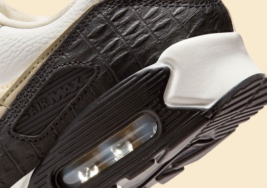 Nike Mingles With Croc Skin On The nike race Air Max fuschia pink shoes black stripe blue