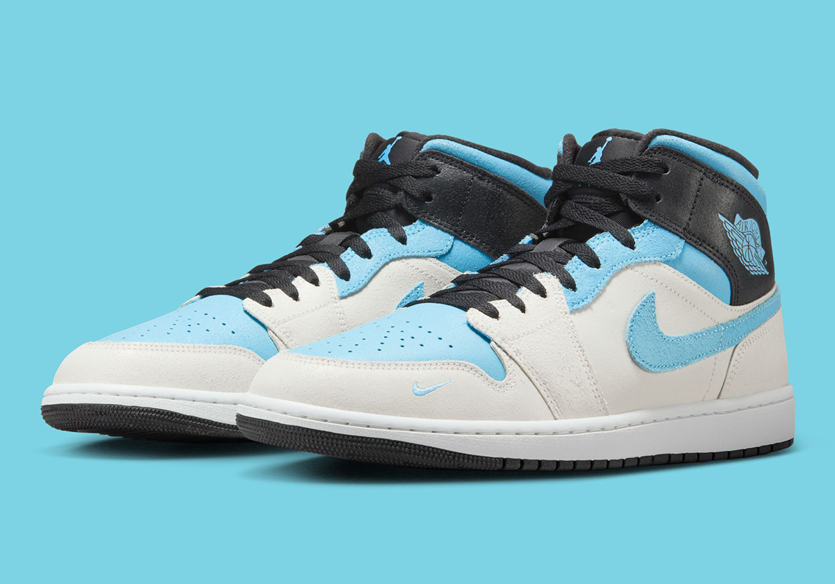 The Air Jordan 1 Mid Ventures Into Frosty "Blue Chill"