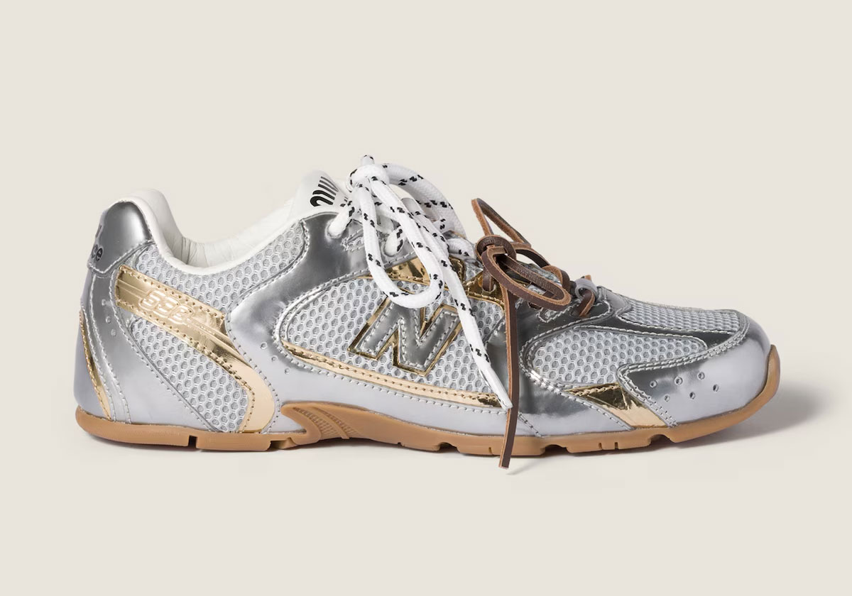 Miu Miu New Balance 530 Silver Gold 2