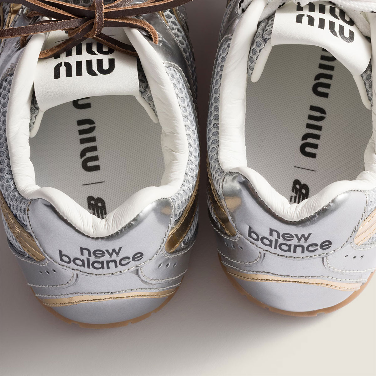Miu Miu New Balance 530 Silver Gold 4