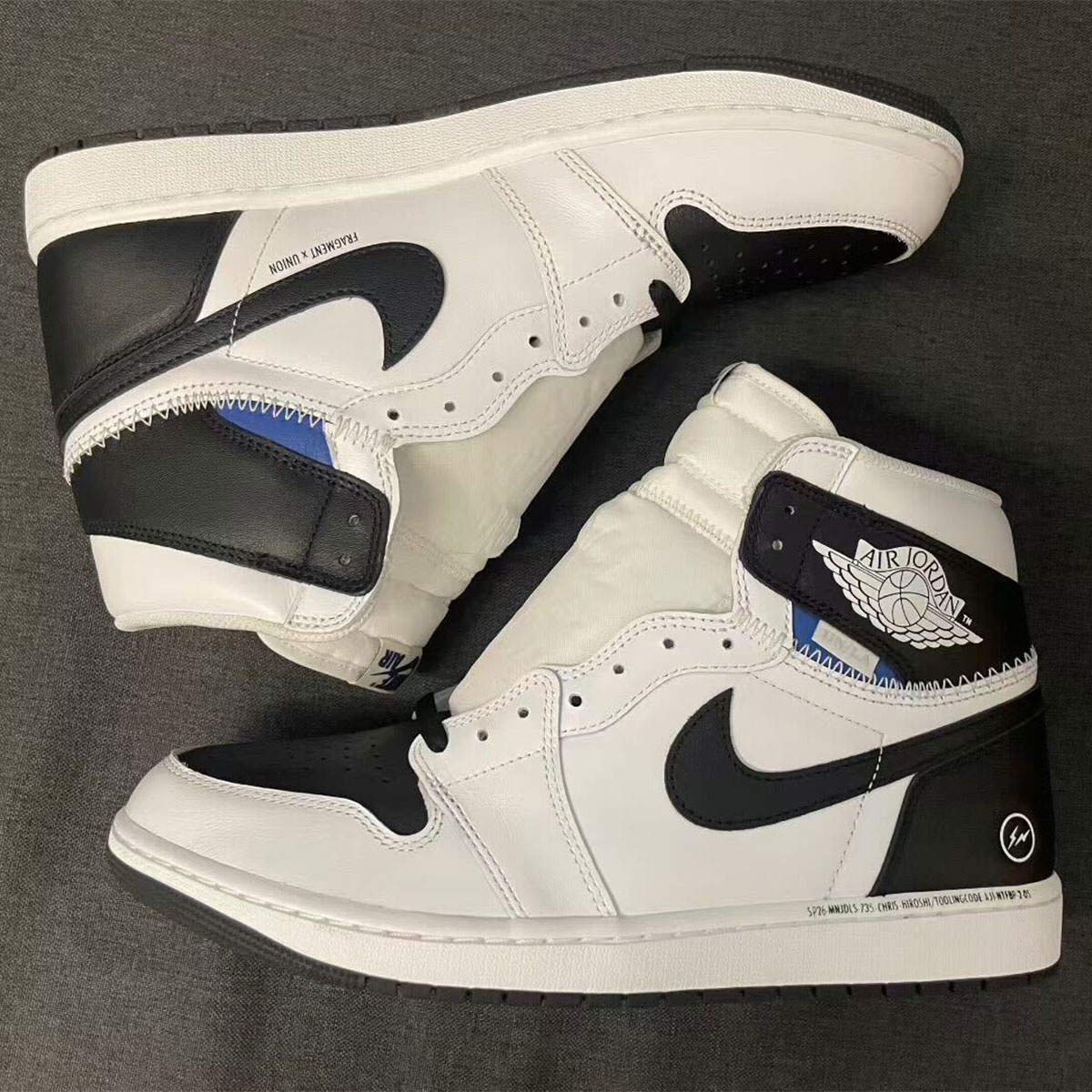 Union Fragment Jordan 1 White Black 8