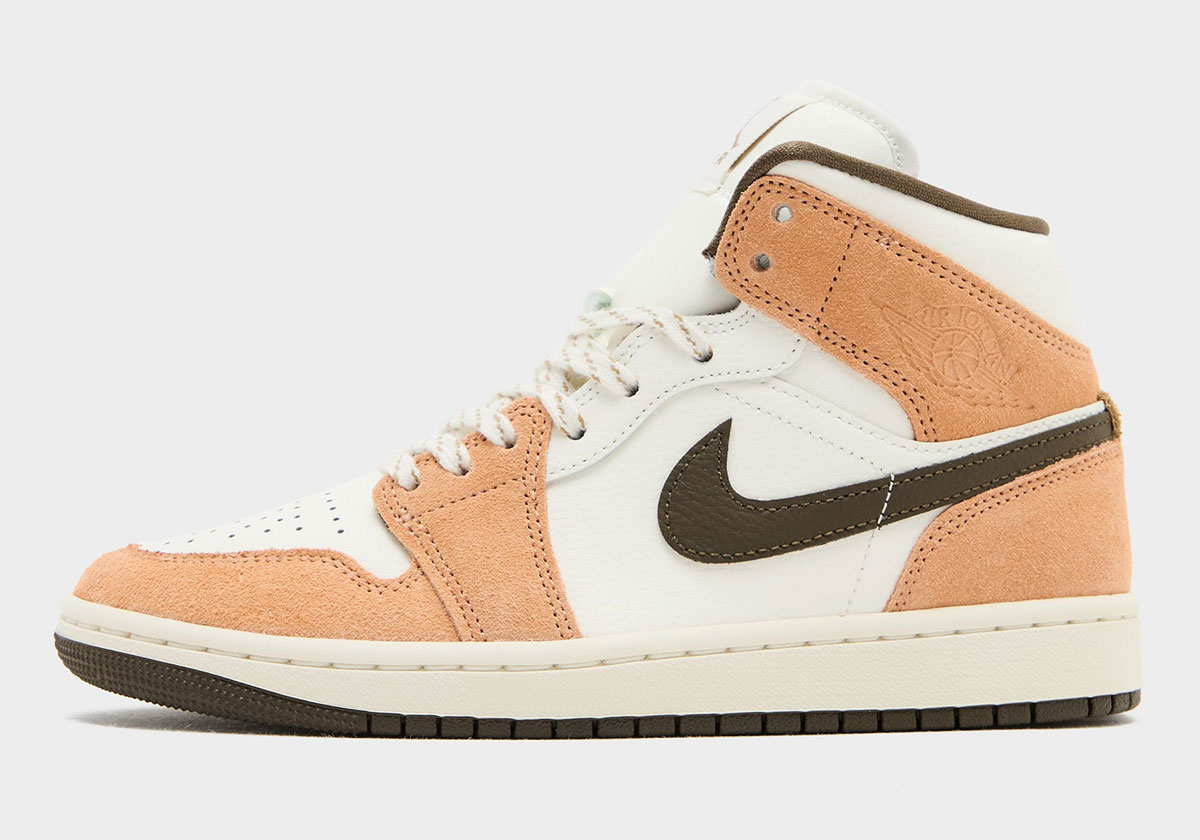 Air Jordan 1 Mid Brown Tan Sail 1