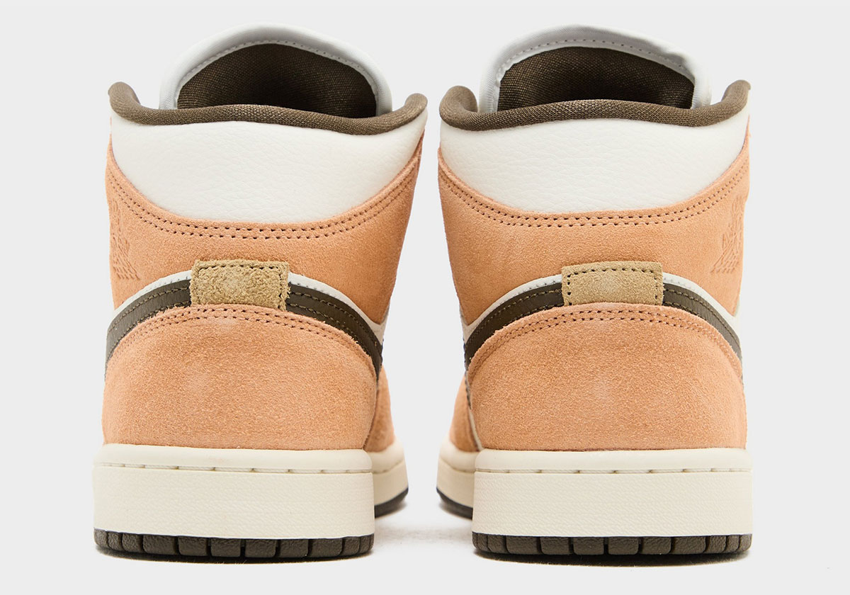 Air Jordan 1 Mid Brown Tan Sail 3