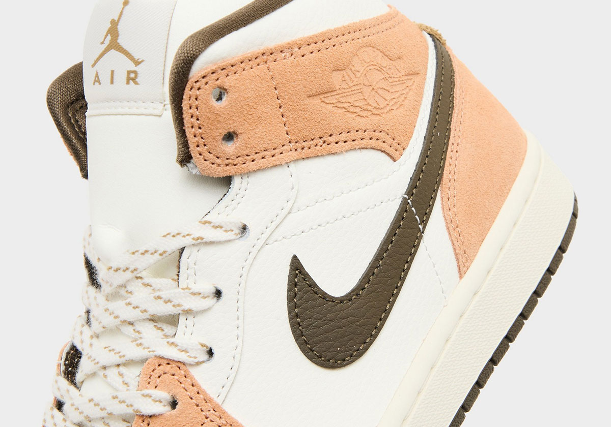 The Air Jordan 1 Mid Goes Into Work Mode With Tan Suede