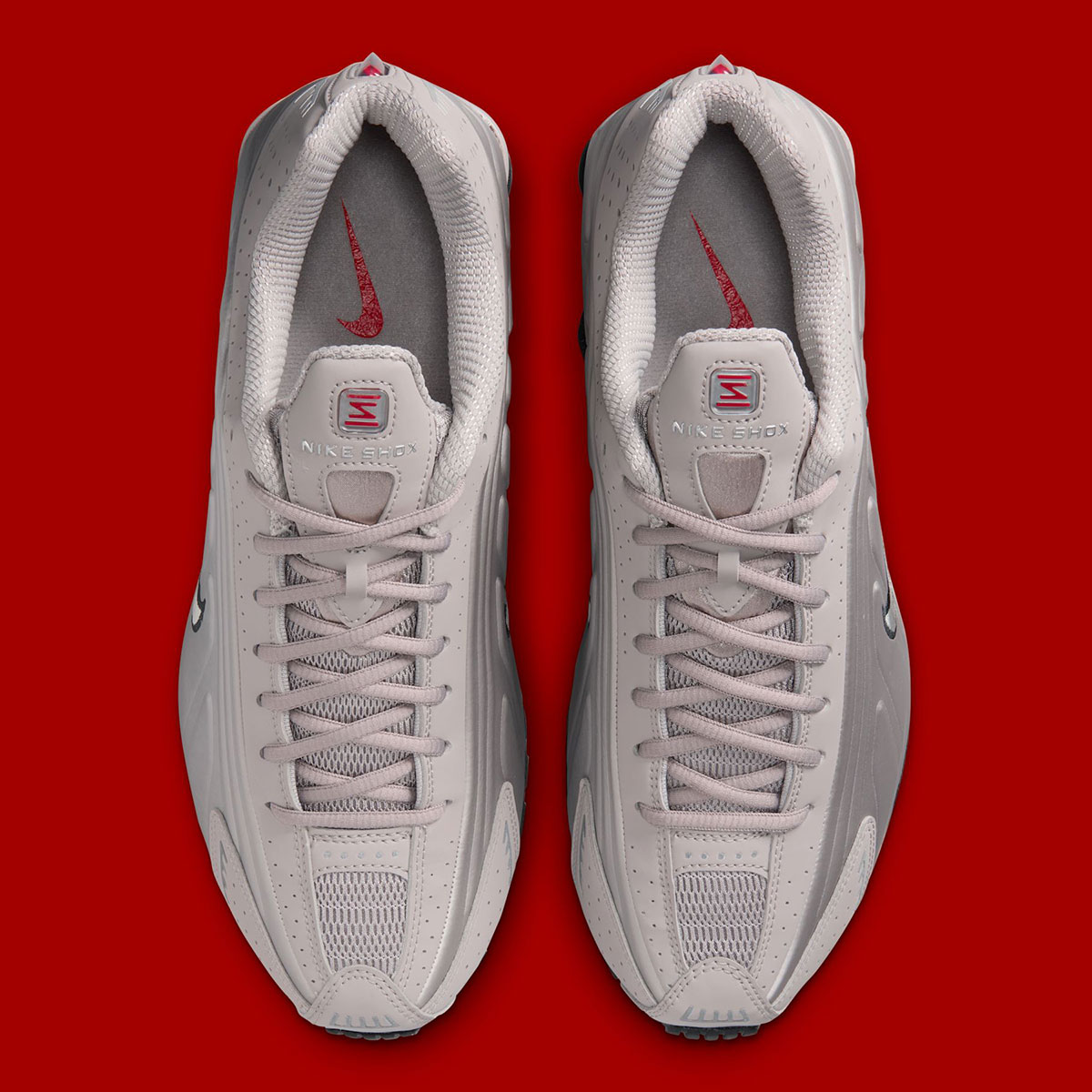 Nike Shox R4 College Grey University Red Metallic Silver Ih0265 009 4