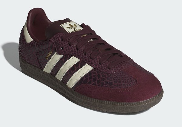 adidas Samba Maroon Python IH3979 | SneakerNews.com
