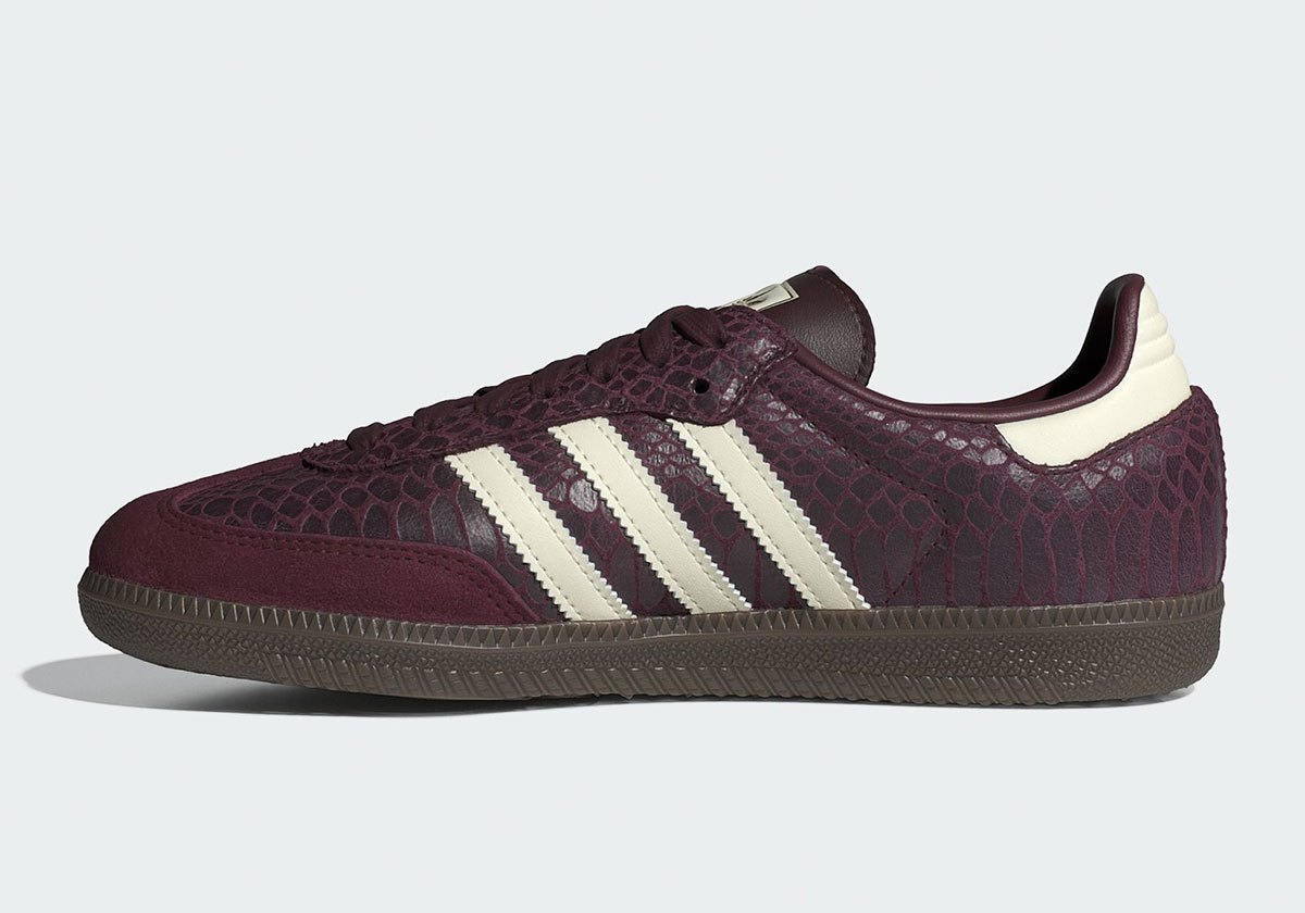 Samba Python adidas Samba Maroon Python IH3979 | SneakerNews.com