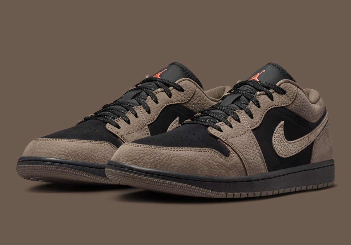 Nike Air Jordan 1 Low  Shoes Black Olive Gray Mango IB7109-005 Men\'s Size 11 JORDAN Air 1 Low SE IB7109 005 - Shiekh main image 4