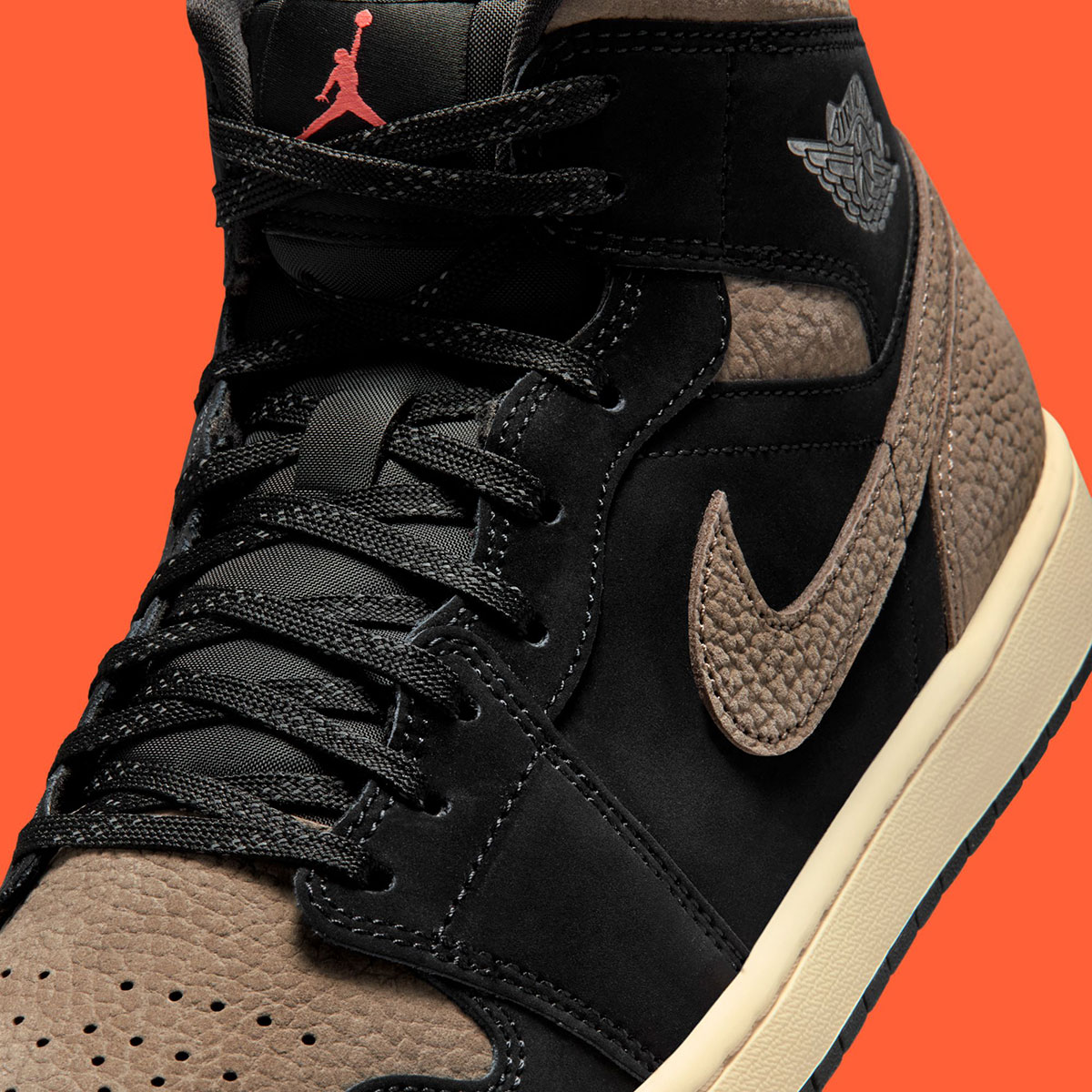 Air Jordan 1 Mid Olive Grey Light Wild Mango Ib7110 002 3