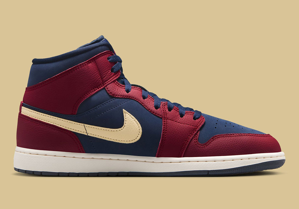 Air Jordan 1 Mid Team Red Obsidian Pale Vanilla Io7449 600 3