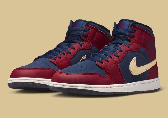 The Air Jordan 1 Mid Gets Preppy In "Team Red"
