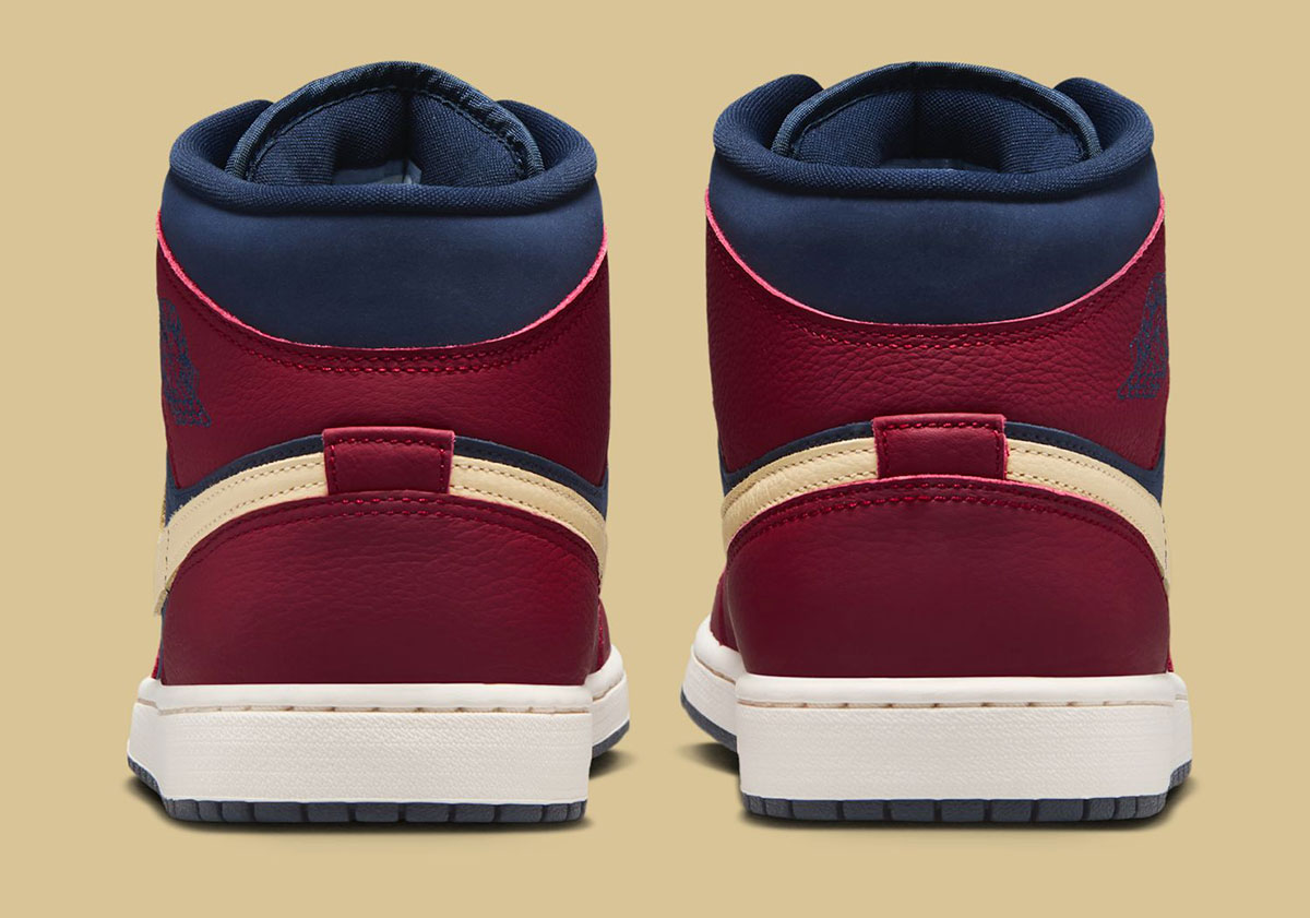 Air Jordan 1 Mid Team Red Obsidian Pale Vanilla Io7449 600 6