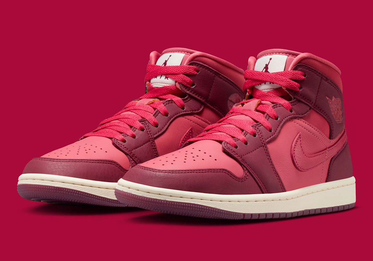 Air Jordan 1 Mid Valentines Day Lips Kiss Ib7018 600 5