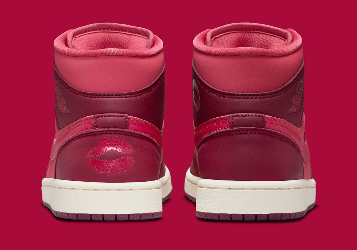 Air Jordan 1 Mid Valentines Day Lips Kiss Ib7018 600 6