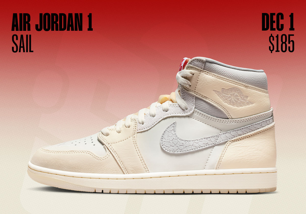 Jordan Release Dates December 2025 Air Jordan 1 Sail