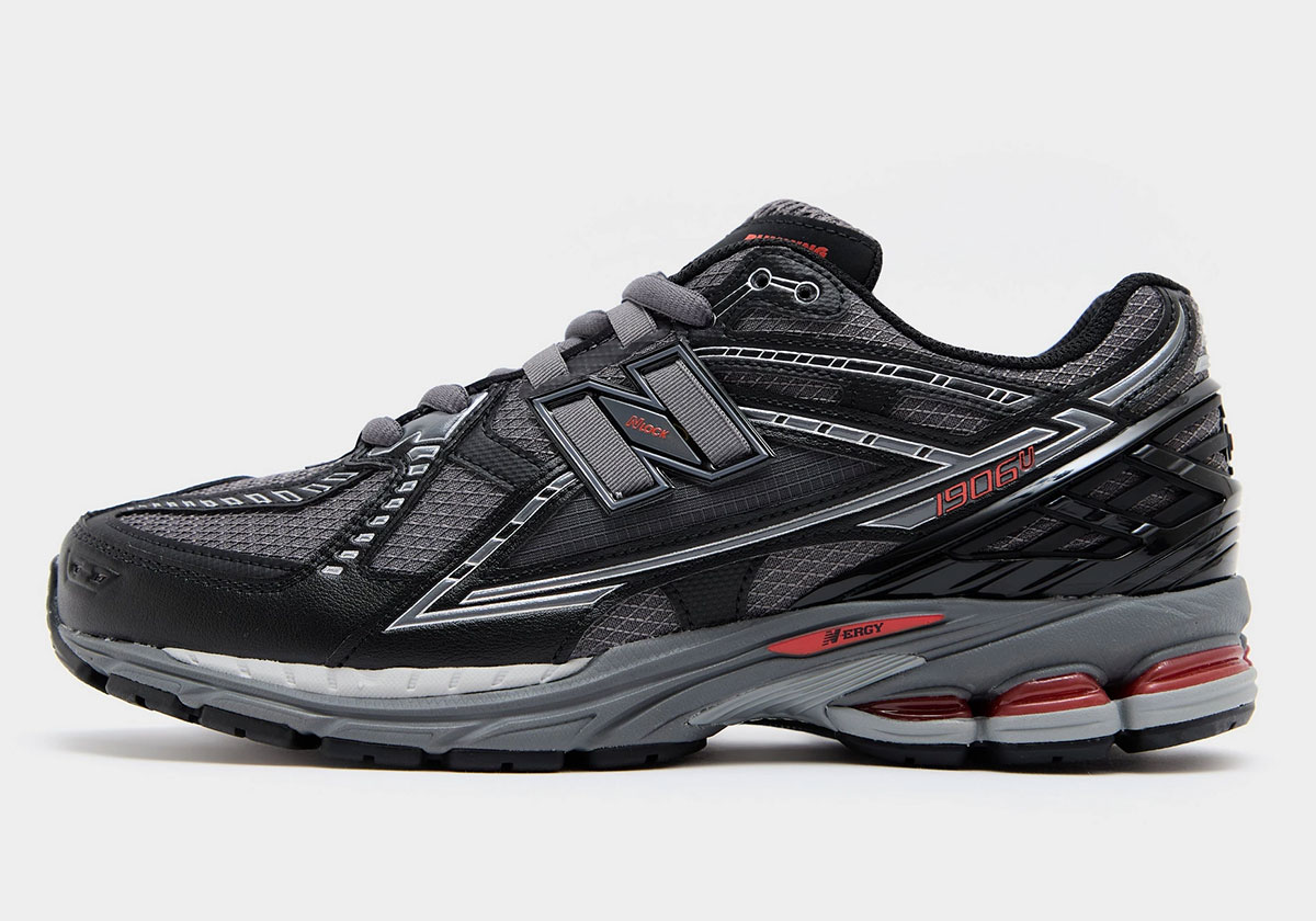 New Balance 1906u Black Red Grey 6