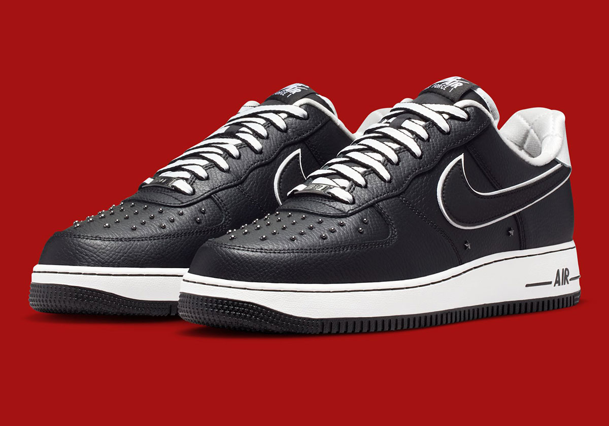 Nike Air Force 1 Low Black White Quilted Studs Im6643 010 5