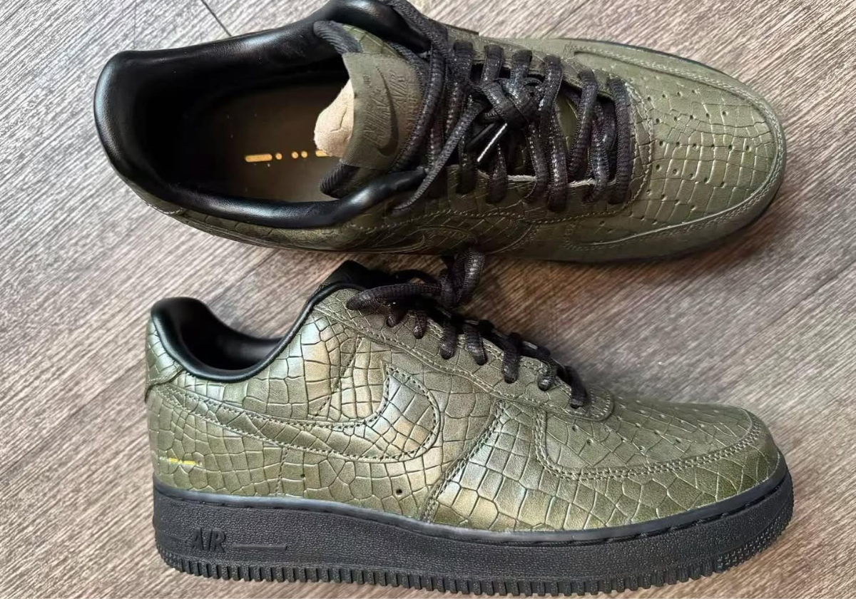 Nike’s “Morse Code” Collection Continues With A Croc Skin Air Force 1