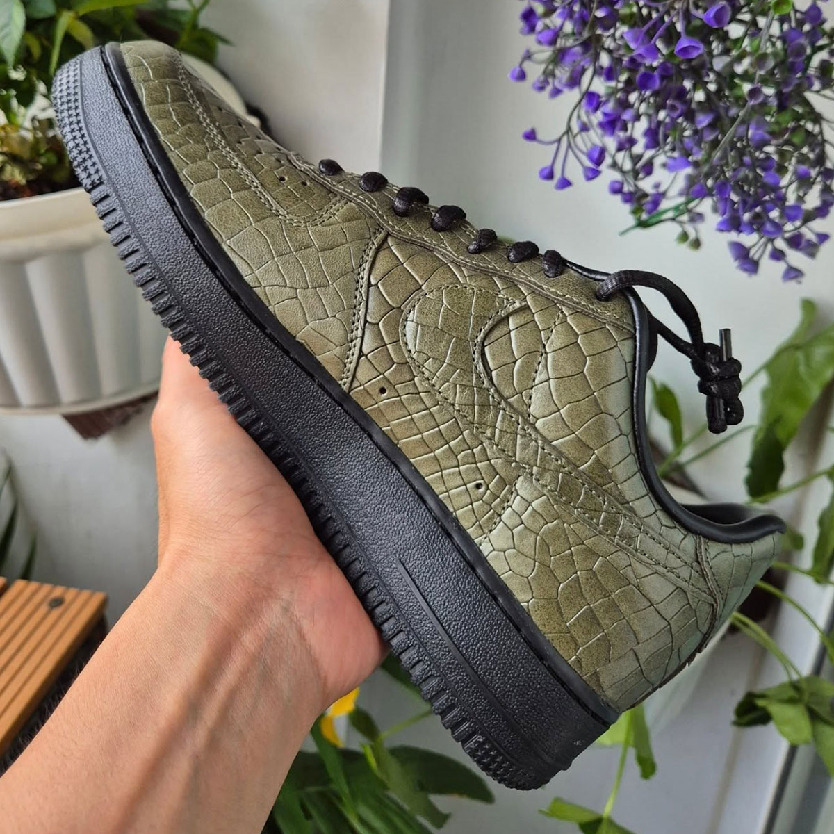Nike Air Force 1 Morse Code Cargo Khaki Black Metallic Gold Iq3370 325 3