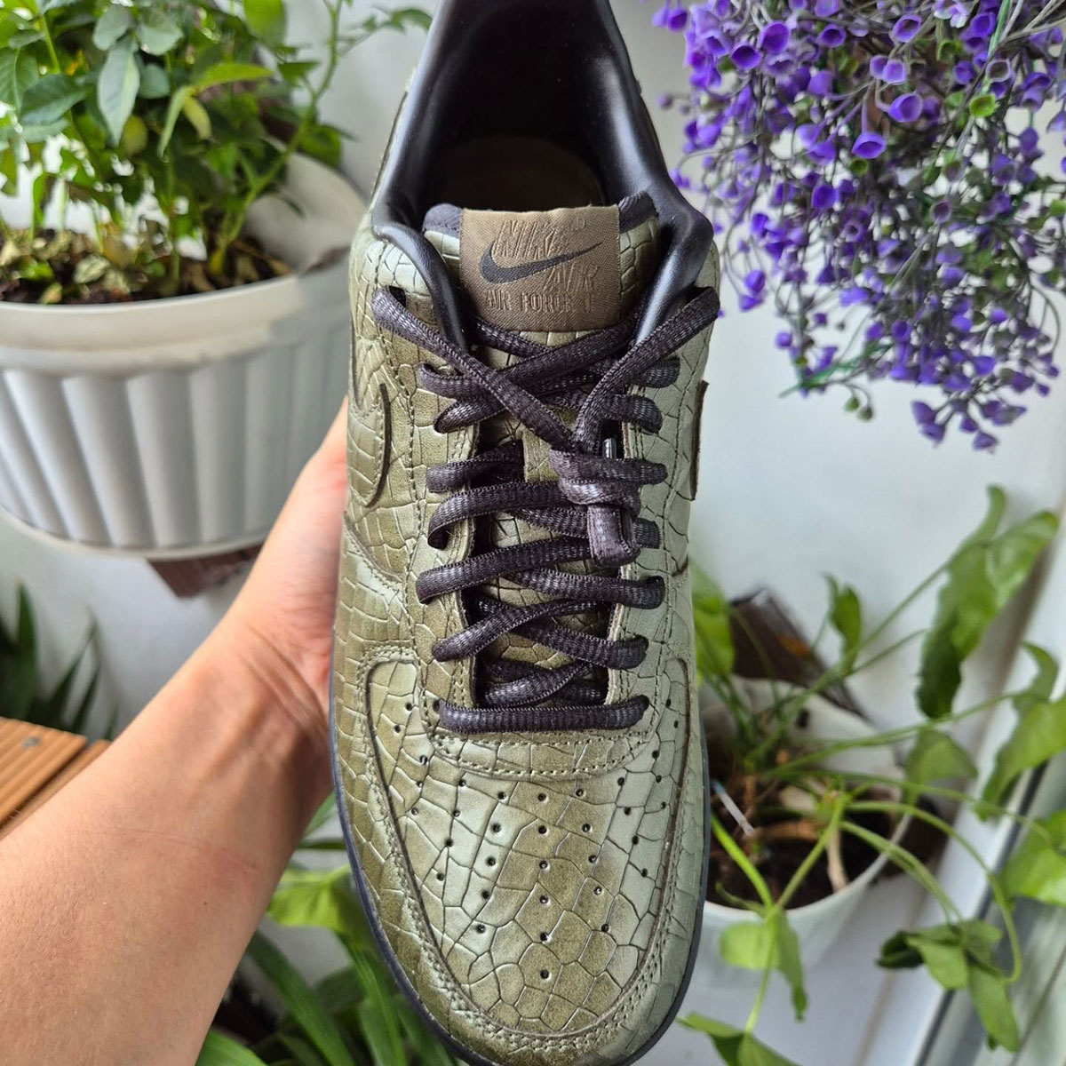 Nike Air Force 1 Morse Code Cargo Khaki Black Metallic Gold Iq3370 325 5