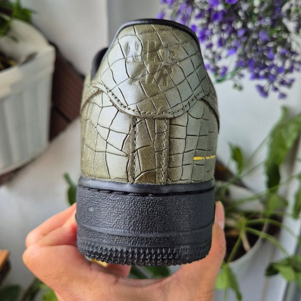 Nike Air Force 1 Morse Code Cargo Khaki Black Metallic Gold Iq3370 325 6