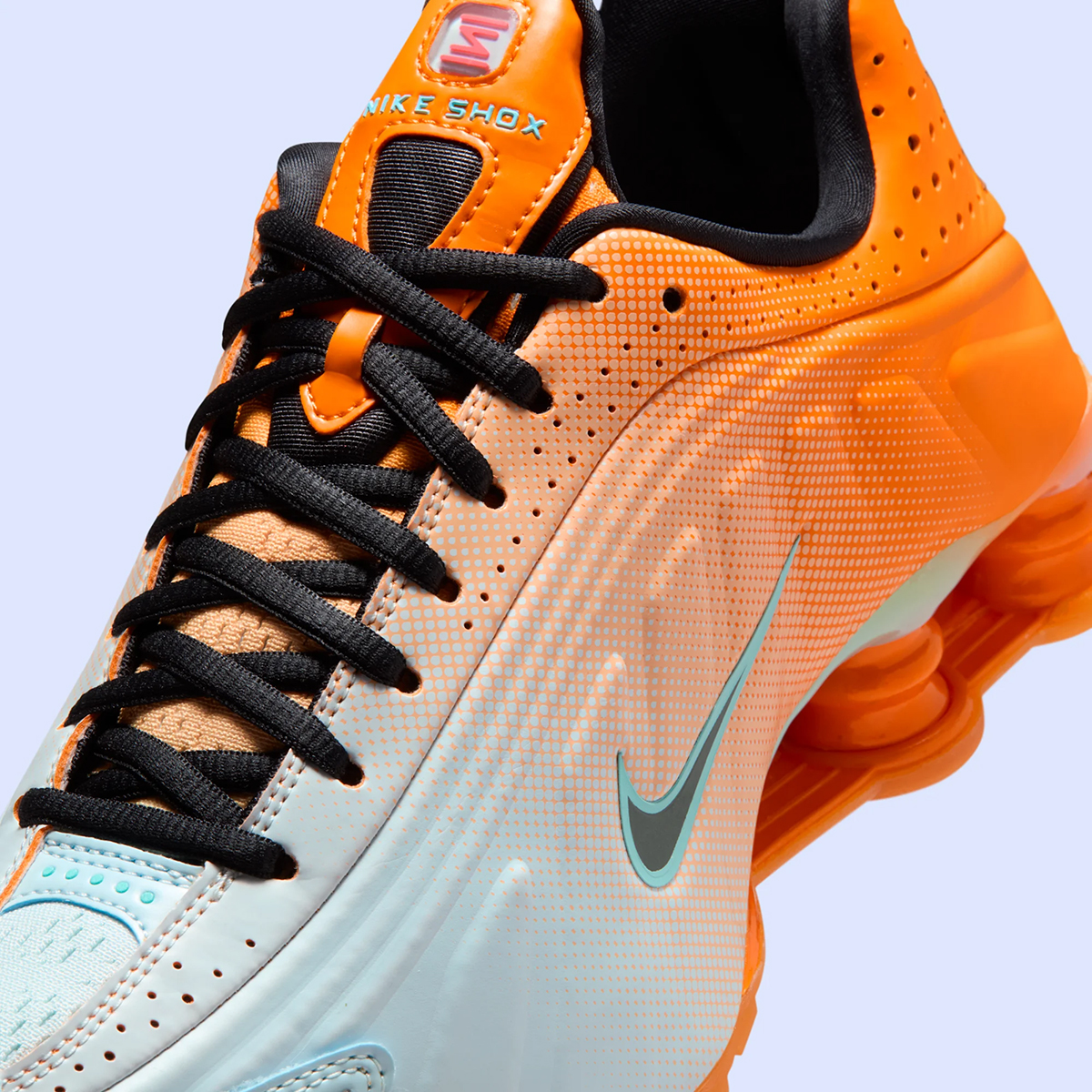 Nike Shox R4 Vivid Orange Glacier Blue Ih2343 801 2