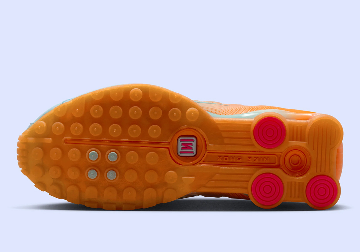 Nike Shox R4 Vivid Orange Glacier Blue Ih2343 801 4