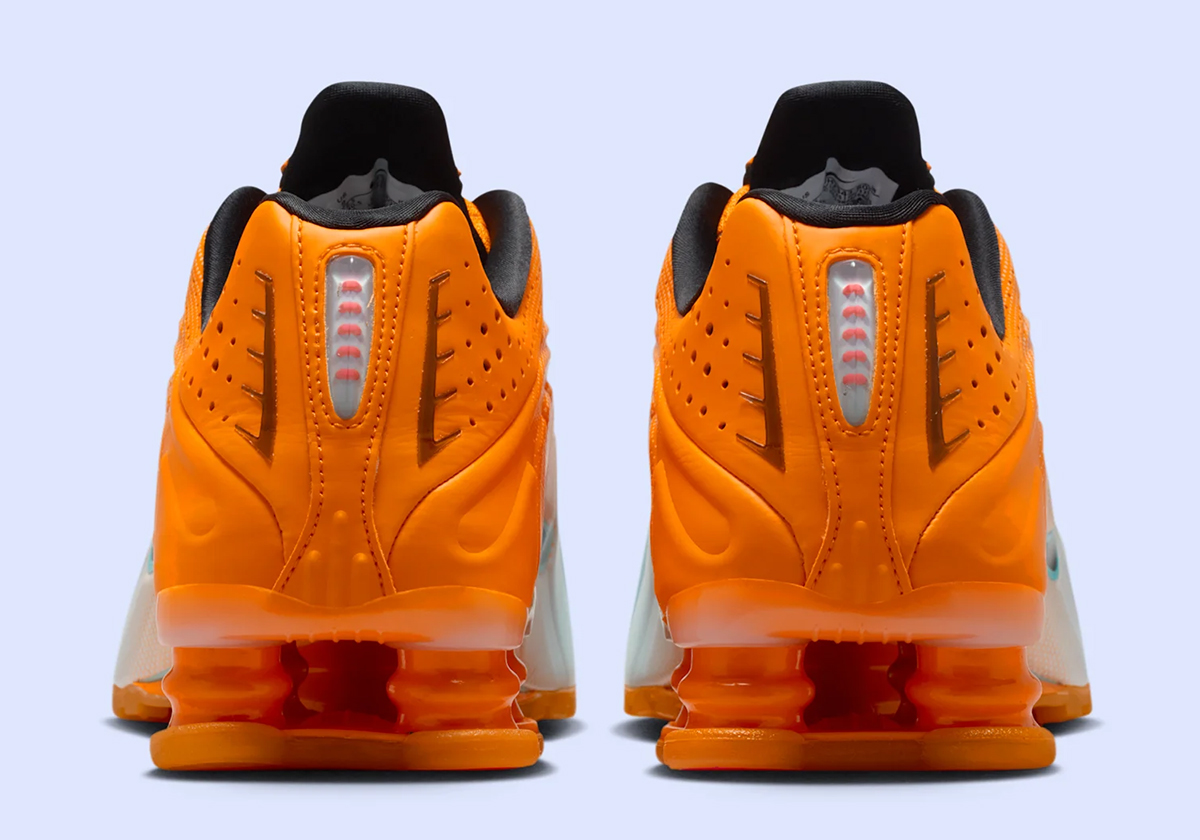 Nike Shox R4 Vivid Orange Glacier Blue Ih2343 801 5