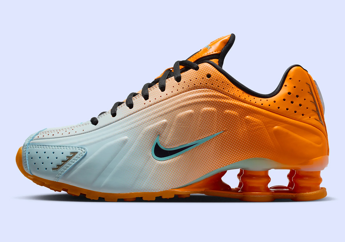 Nike Shox R4 Vivid Orange Glacier Blue Ih2343 801 7
