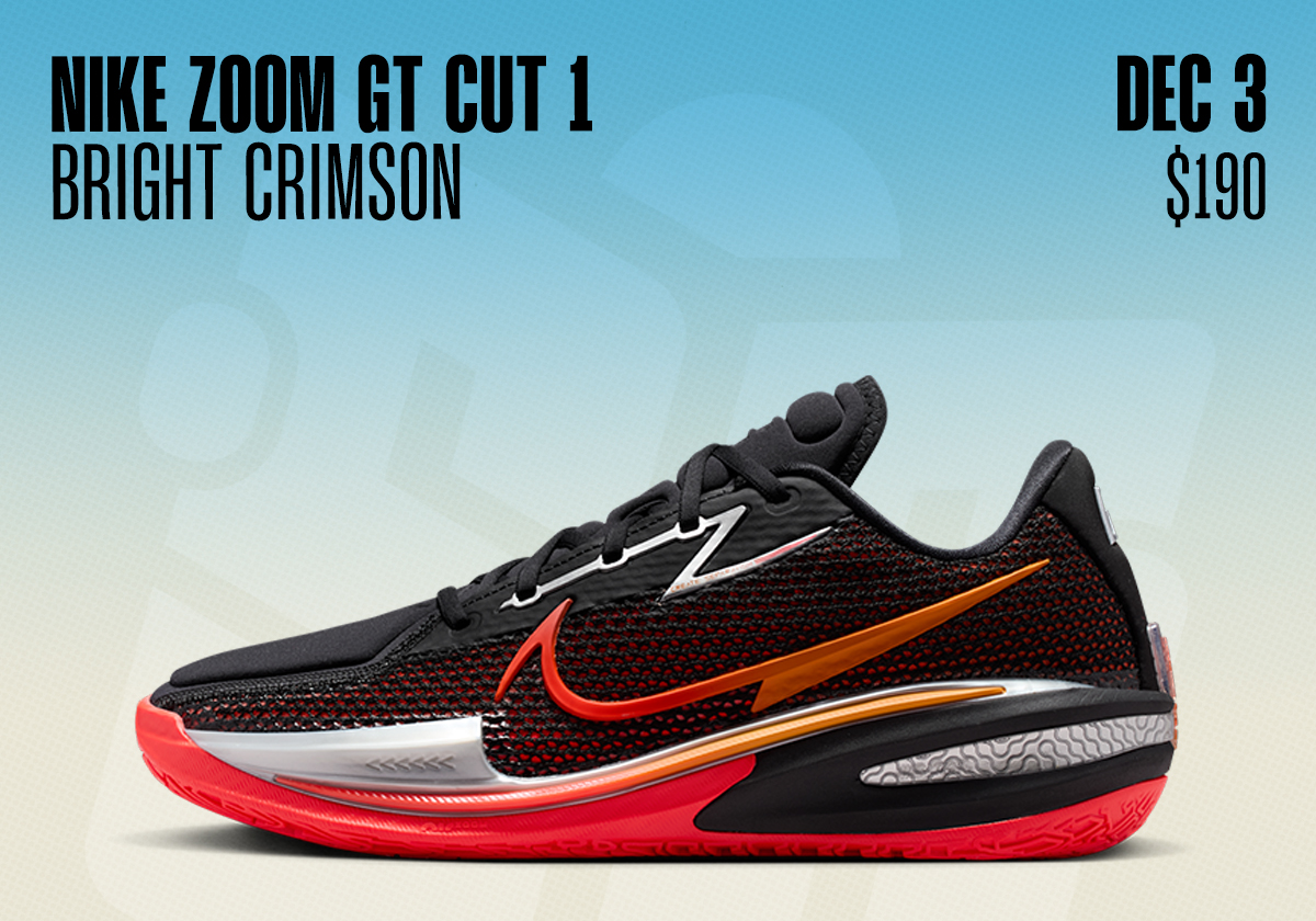 Sneaker Releases November 30 December 6 Nike Zoom Gt Cut 1 Bright Crimson
