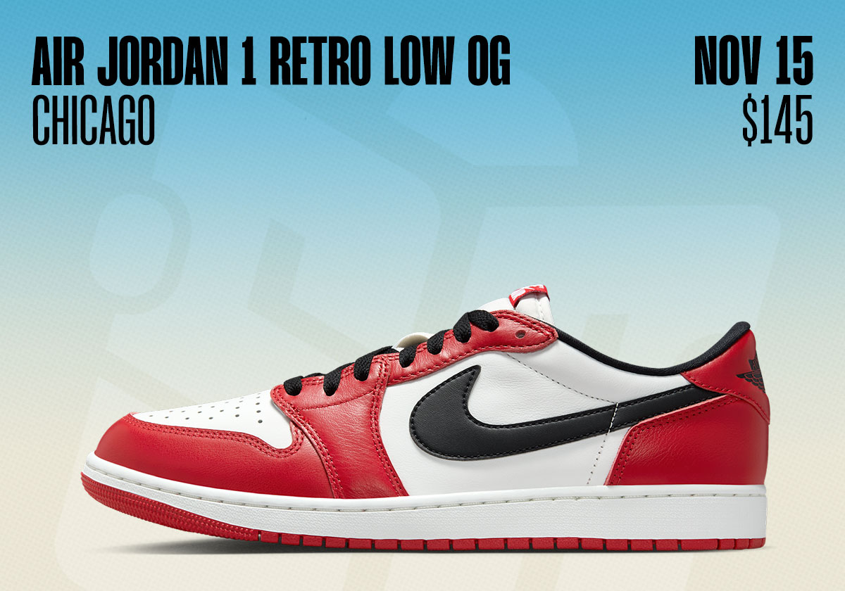 Sneaker Releases November 9 November 15 Air Jordan 1 Chicago