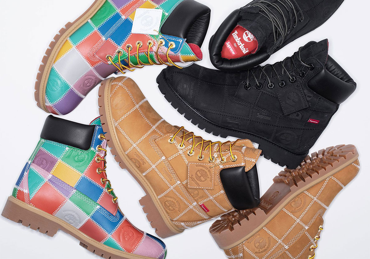 Supreme And Timberland Reunite With A Patchwork Boot Collection