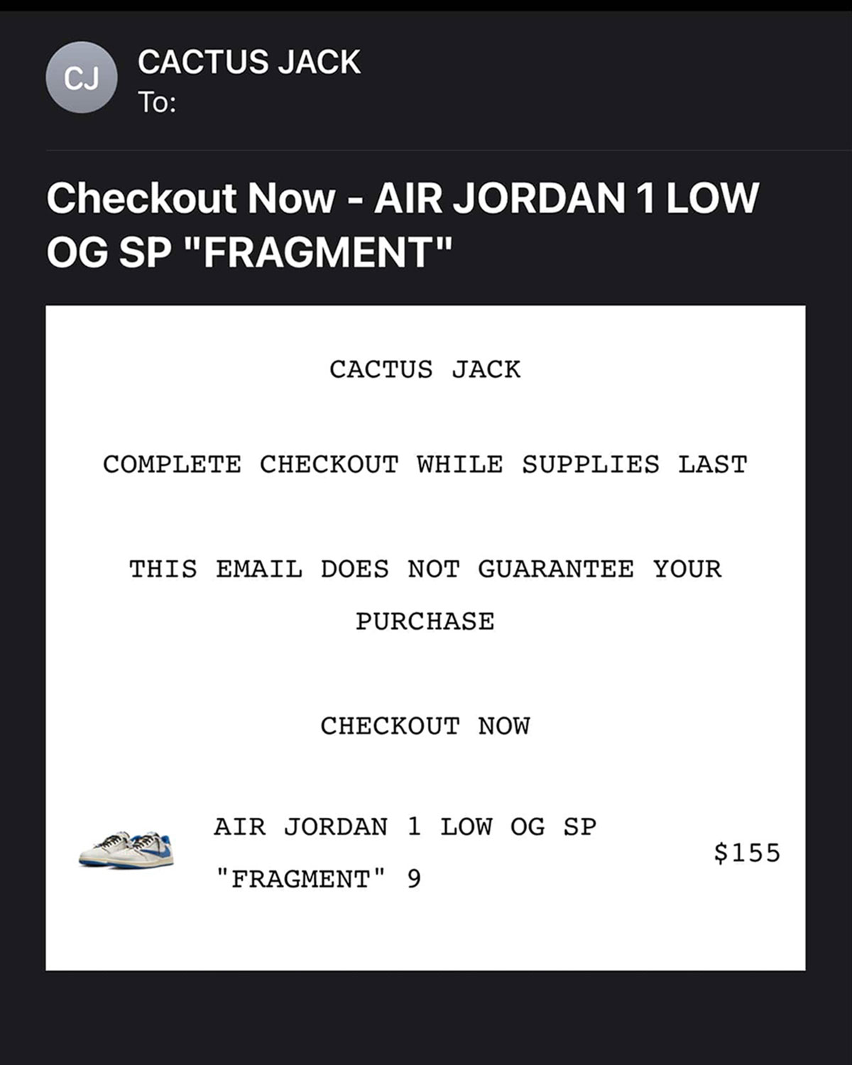 Travis Scott Fragment Raffle 1