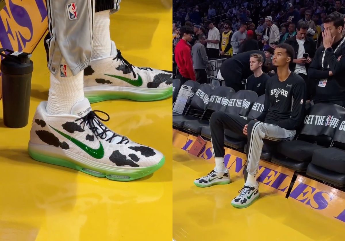 Victor Wembanyama Debuts Cow Print Nike Zoom GT Hustle 3