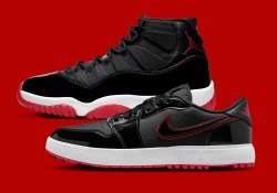 Jordan Brand Debuts New Air Jordan 1 Golf Shoe In Iconic “Bred”