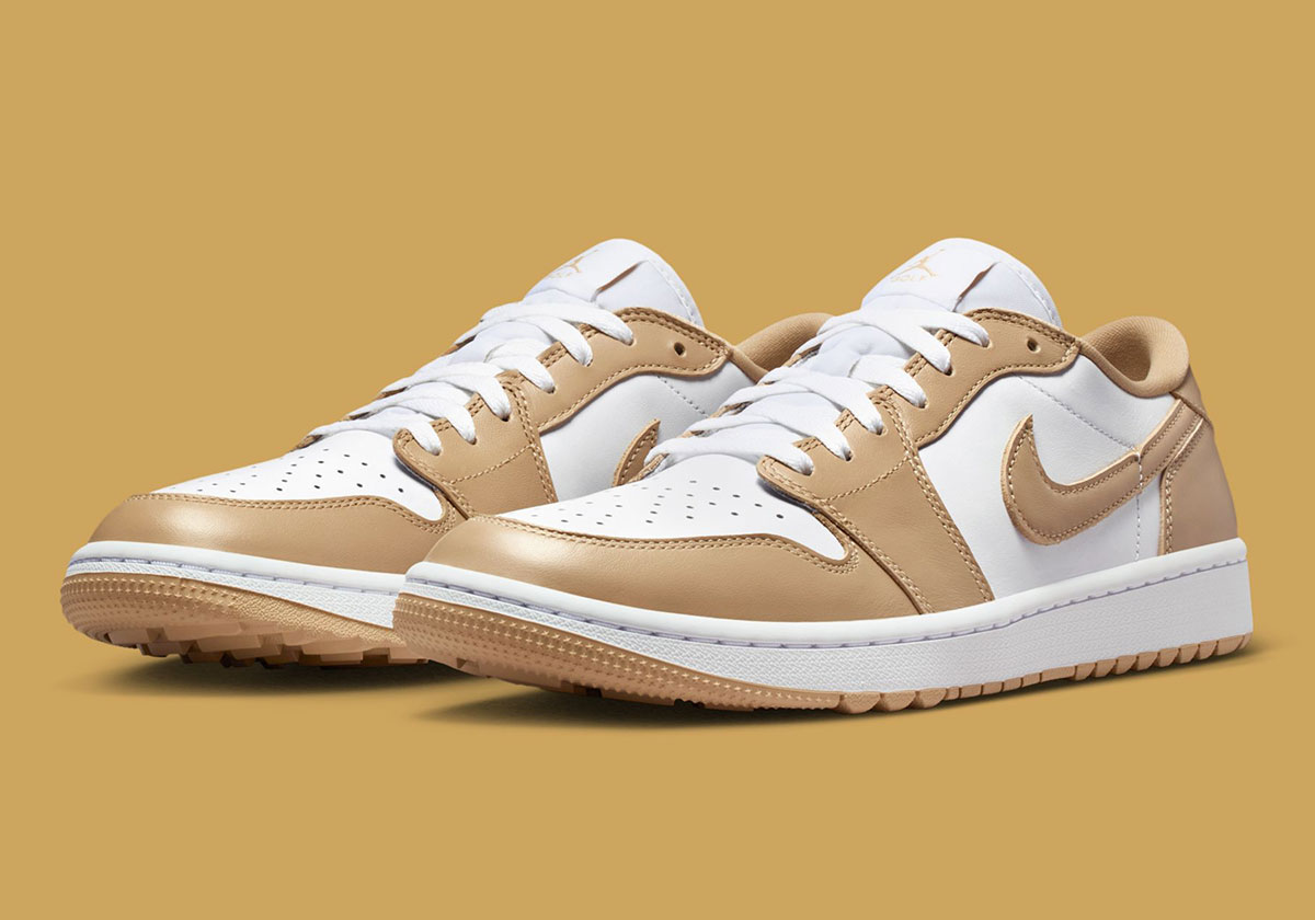 The Air Jordan 1 Low OG Golf Putts On In "Linen"