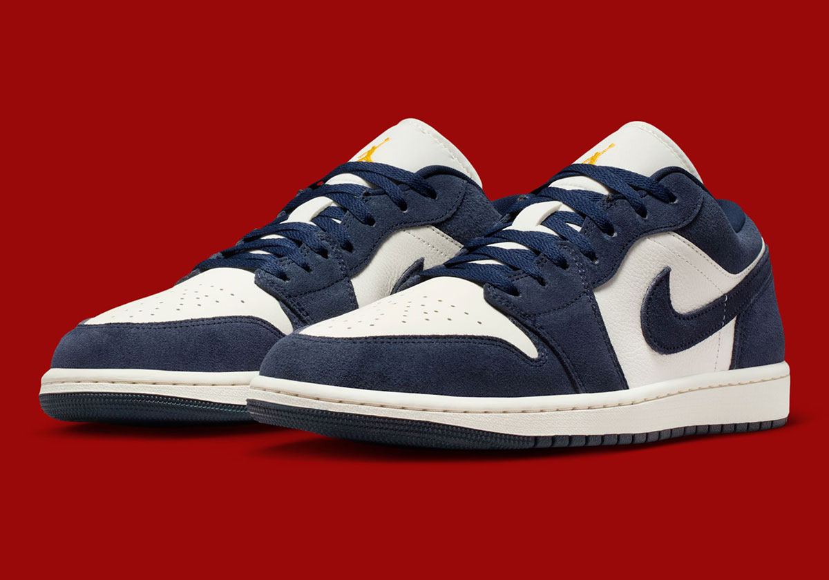 Heightened Materials Shine On The Air Jordan 1 Low "Obsidian"