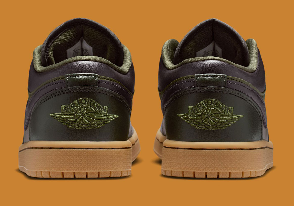 Air Jordan 1 Low Sequoia Rough Green Gum Light Brown Velvet Brown Ir0840 325 6