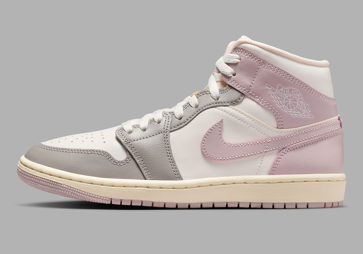 Air Jordan 1 Mid Enigma Stone Sail Particle Rose Coconut Milk Bq6472 122 1