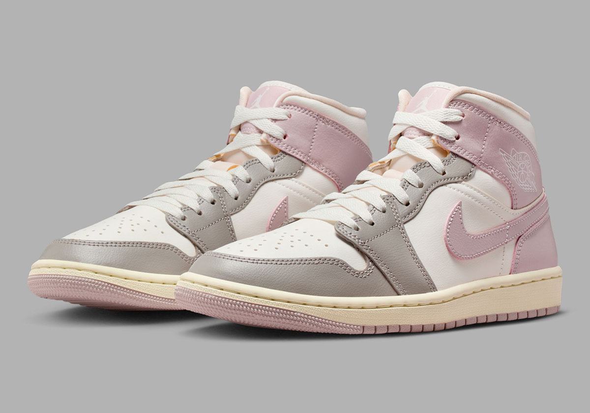 The Air Jordan 1 Mid Cops “Enigma Stone” Delicate Hues