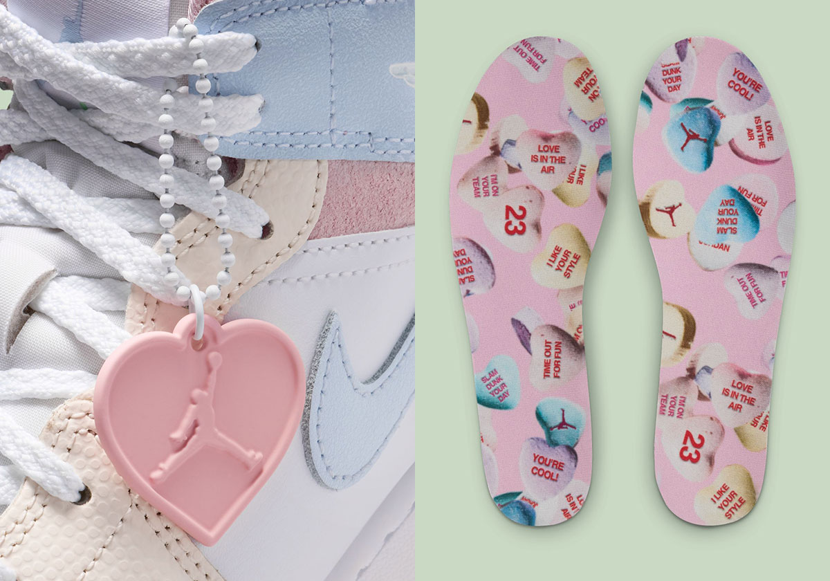 The Air Jordan 1 Mid GS Joins The Valentine’s Day Spread