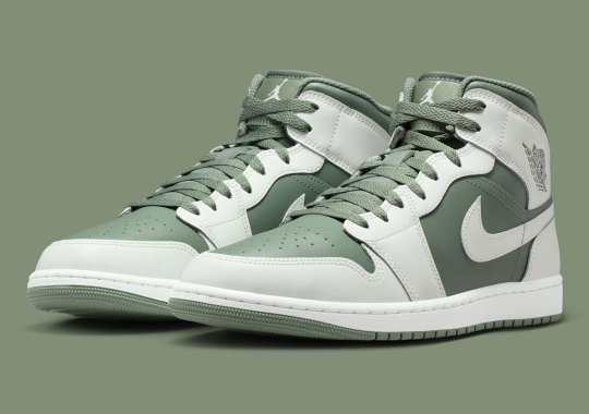 The Air Jordan 1 Mid Takes On A Soothing "Vintage Lichen"
