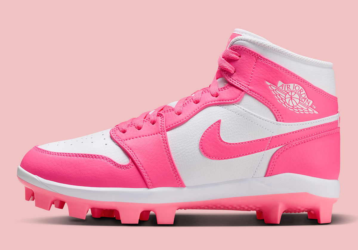 Air Jordan 1 Mid Td Cleats White Sunset Pulse Digital Pink Av5354 103 1