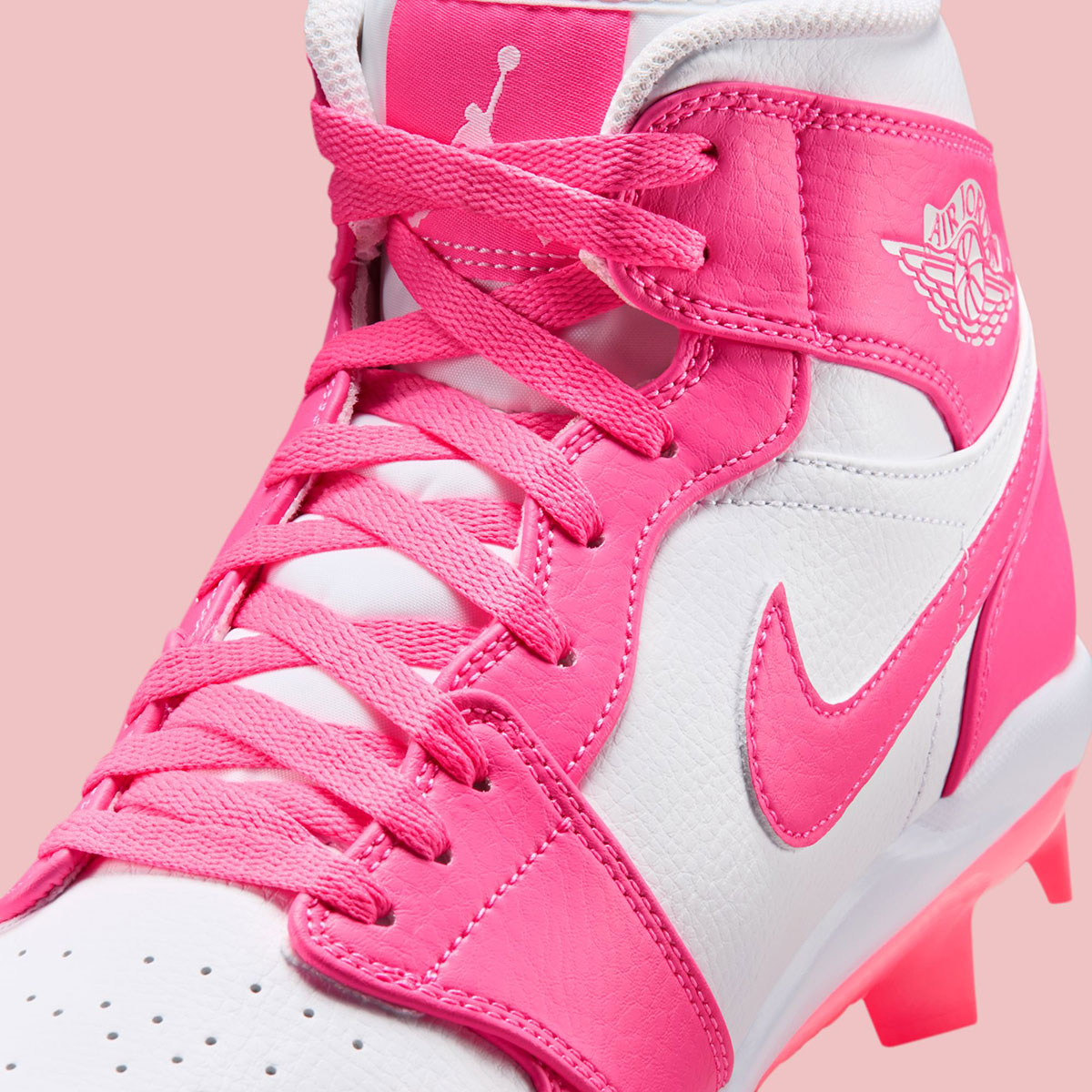 Air Jordan 1 Mid Td Cleats White Sunset Pulse Digital Pink Av5354 103 7